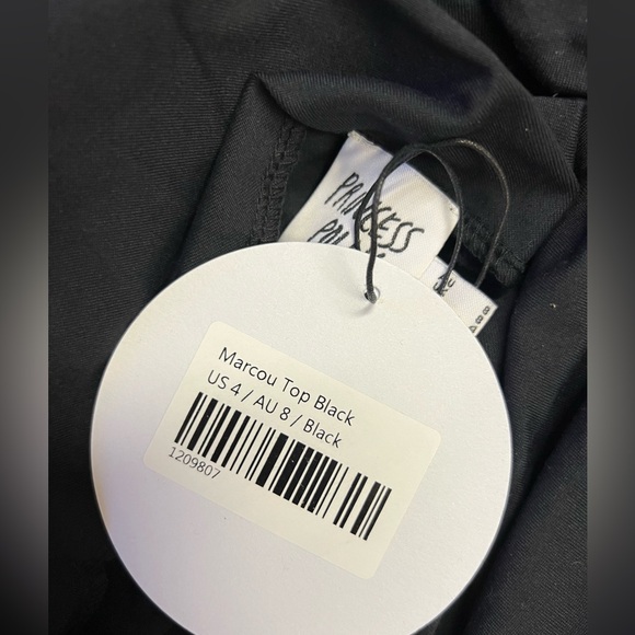 NEW PRINCESS POLLY MARCOU TOP BLACK Size: 4 - Picture 8 of 9